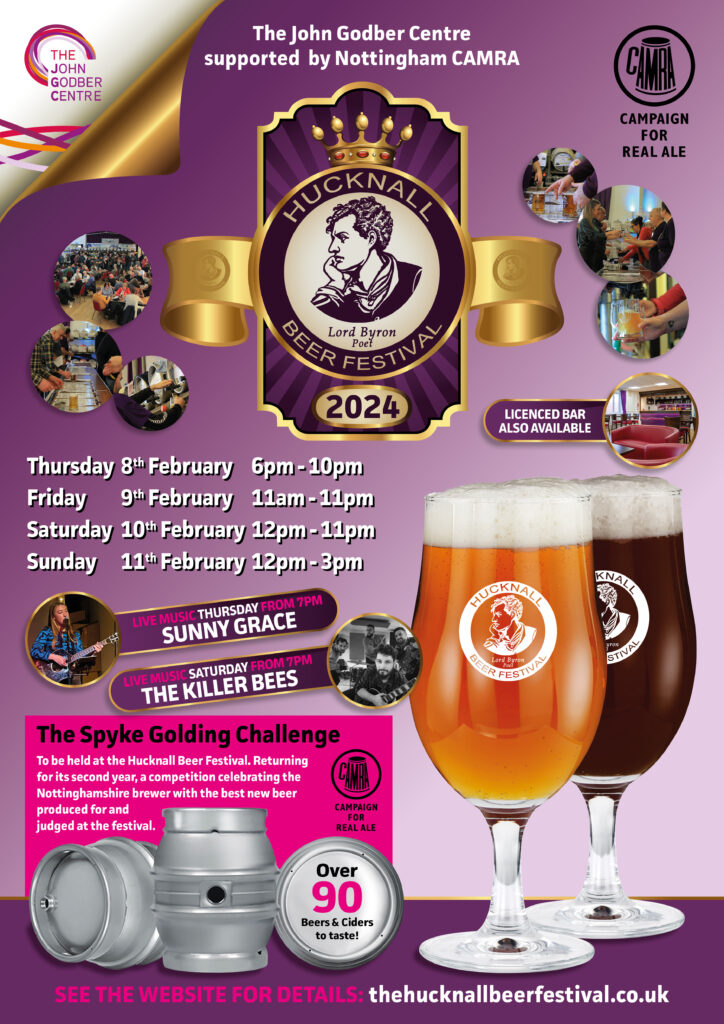 Hucknall Beer & Cider Festival - It's all over for another year! 1 HBF2024 poster AW 6pm