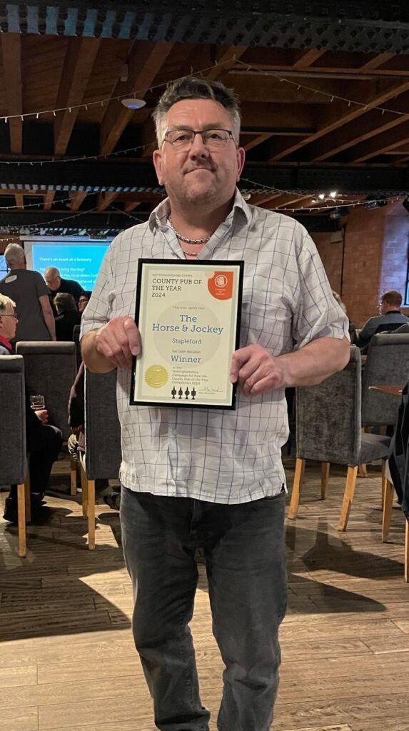 Nottingham & Nottinghamshire Pub of the Year 2024 Winner! 1 HJ Nottinghamshire POTY 2024